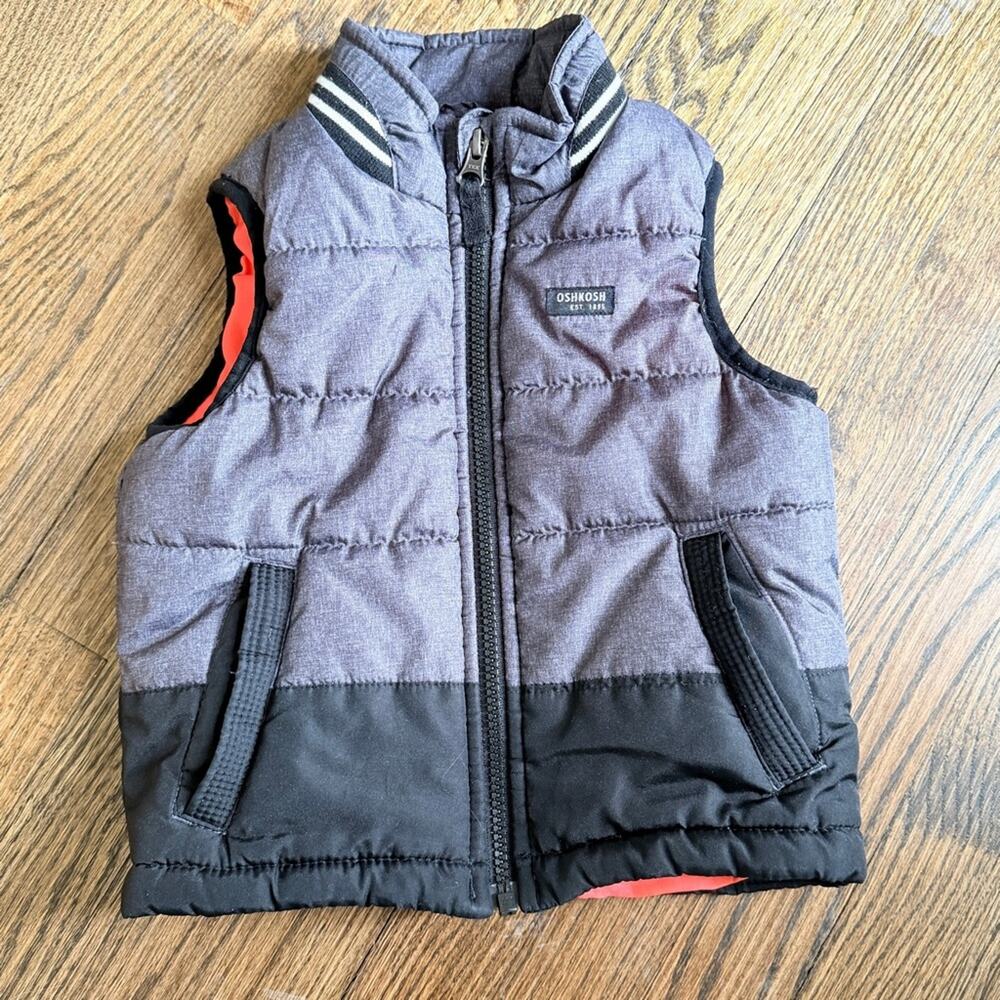 Boys 2T oshkosh b’gosh puffer vest streetwear school winter fall vest